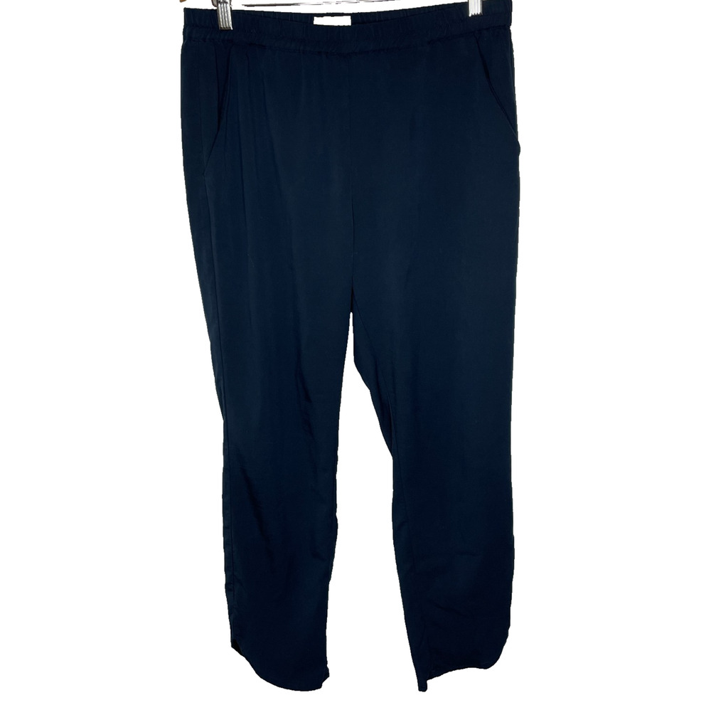 Women's Large Marine Layer Allison Navy Blue Nylon Pull On Pants